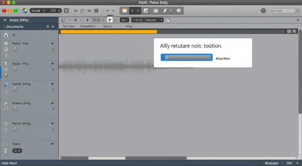 Gerar imagem do Audacity com a ferramenta de redução de ruído destacada