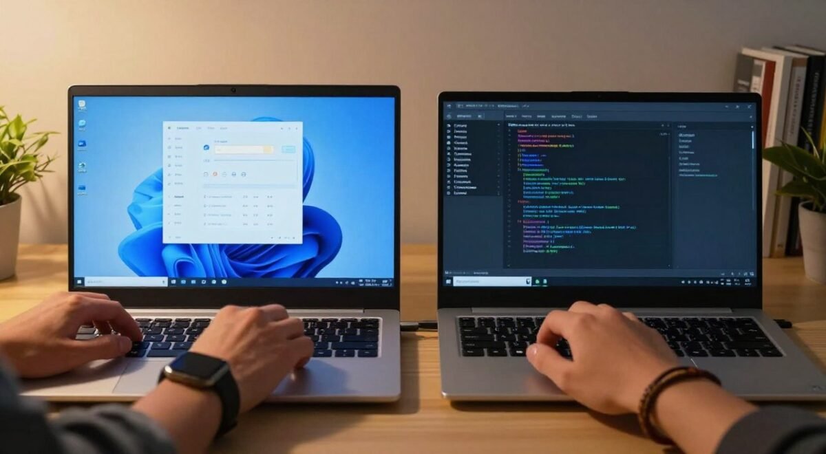 notebook windows vs linux