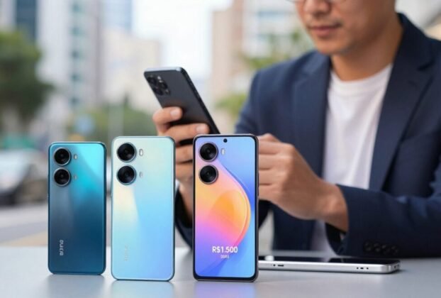 Os melhores celulares custo-benefício de até R$1.500,00 em 2026