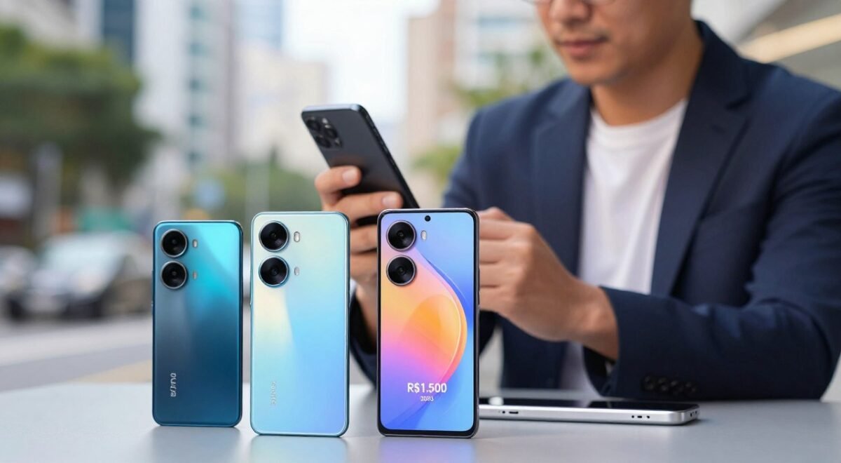 Os melhores celulares custo-benefício de até R$1.500,00 em 2026