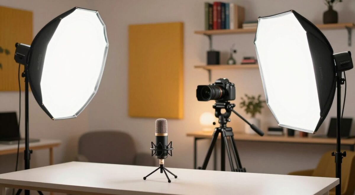 "Guia do Criador de Conteúdo Iniciante em 2026:" Microfones e luzes bons e baratos para começar no YouTube/TikTok. 1 Guia do Criador de Conteúdo Iniciante