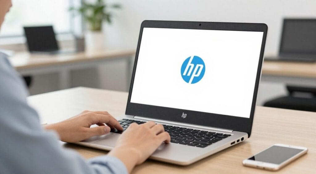 Imagem do HP Pavilion 15.6" Touchscreen em uso Imagem do HP Pavilion 15.6" Touchscreen em uso