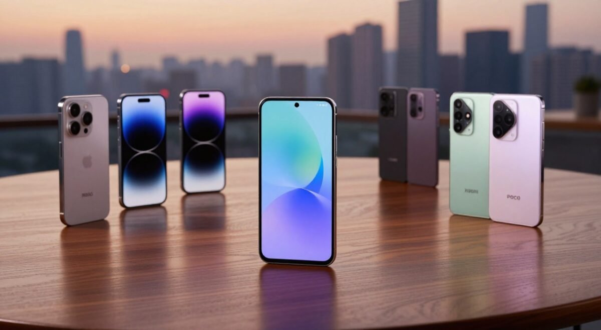 Duelo topo de linha em 2026: iphone, mototola, samsung, xiaomi e poco
